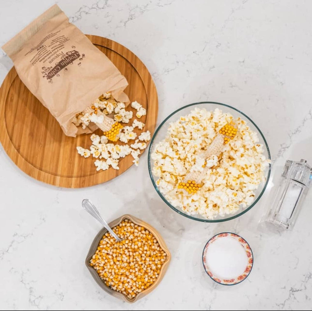 Poppin' Cobs Microwave Popcorn with Salted Caramel Seasoning
