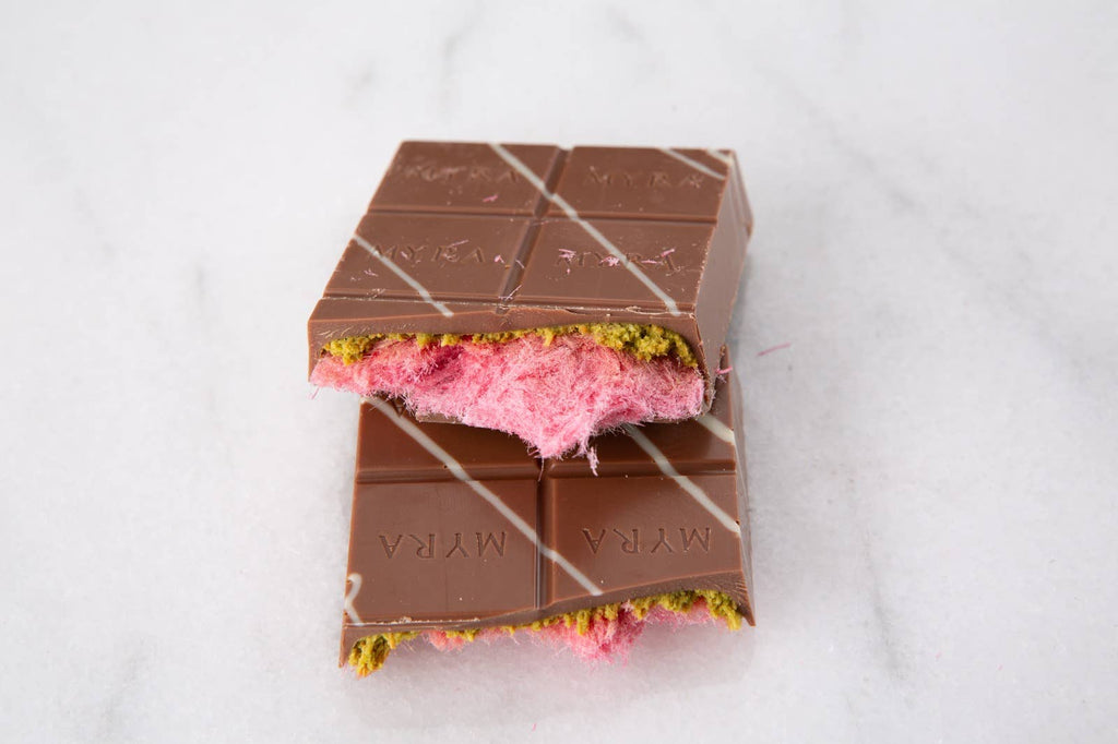 Viral Angel Hair Dubai Chocolate Bar - Pink Cotton Candy