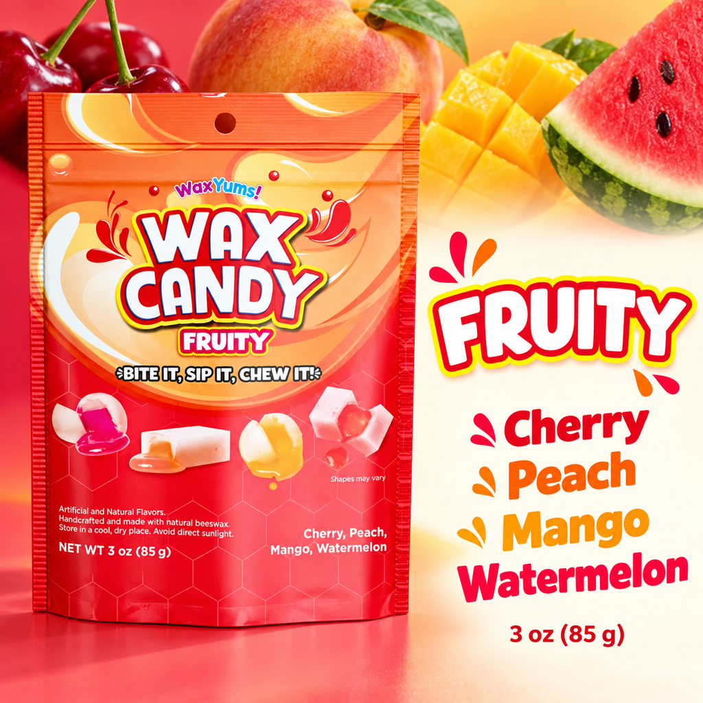 WaxYums! Chewy Gushing Fruity Wax Candy Bag