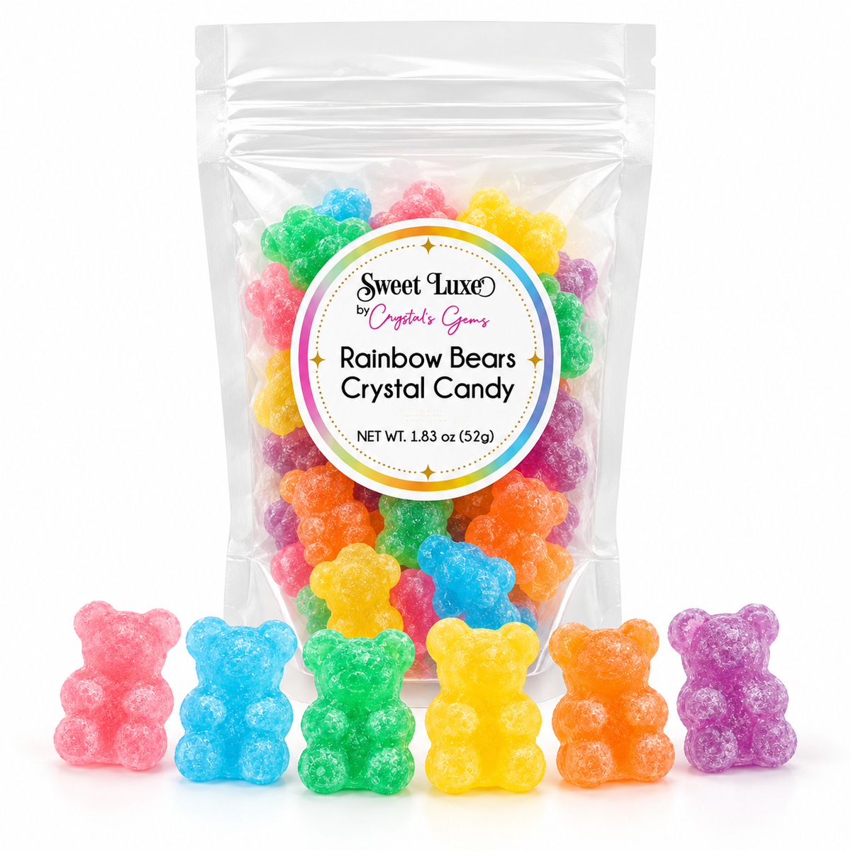 Sweet Luxe™ By Crystal's Gems Rainbow Bears Crystal Candy
