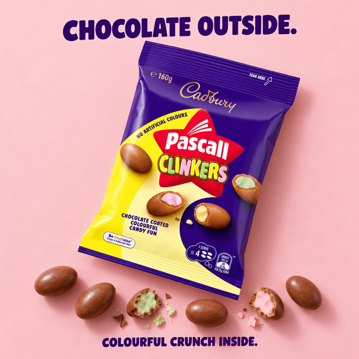 Cadbury Pascall Clinkers Candy & Chocolate
