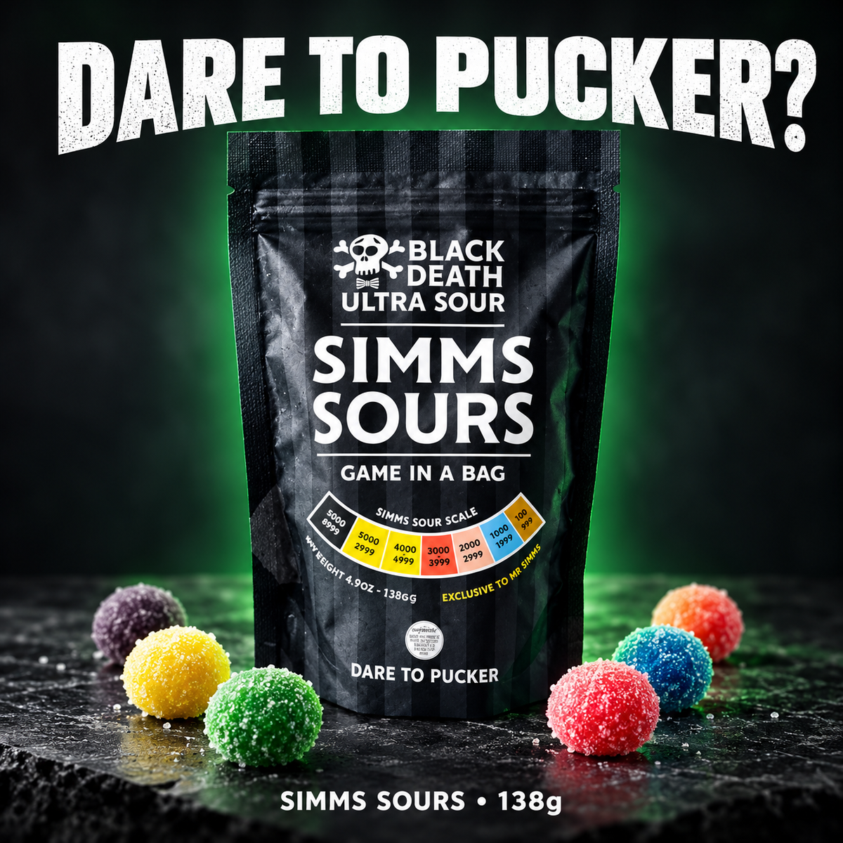 Mr. Simms Sweet Shoppe: Simms Sour Scale Game in a Bag Imported From England