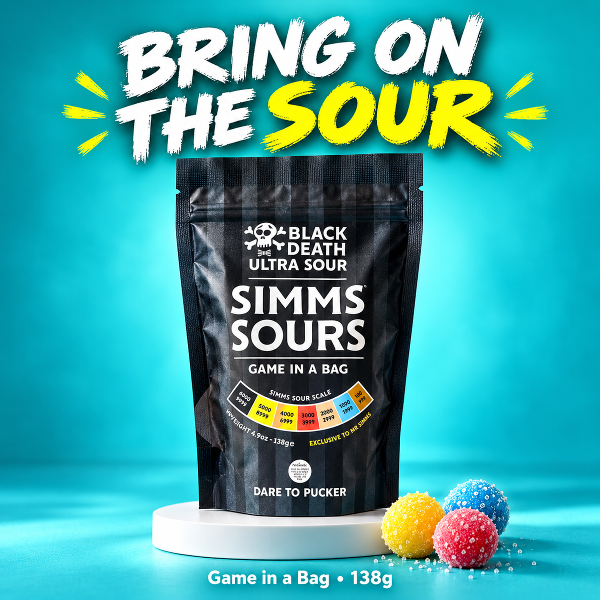 Mr. Simms Sweet Shoppe: Simms Sour Scale Game in a Bag Imported From England