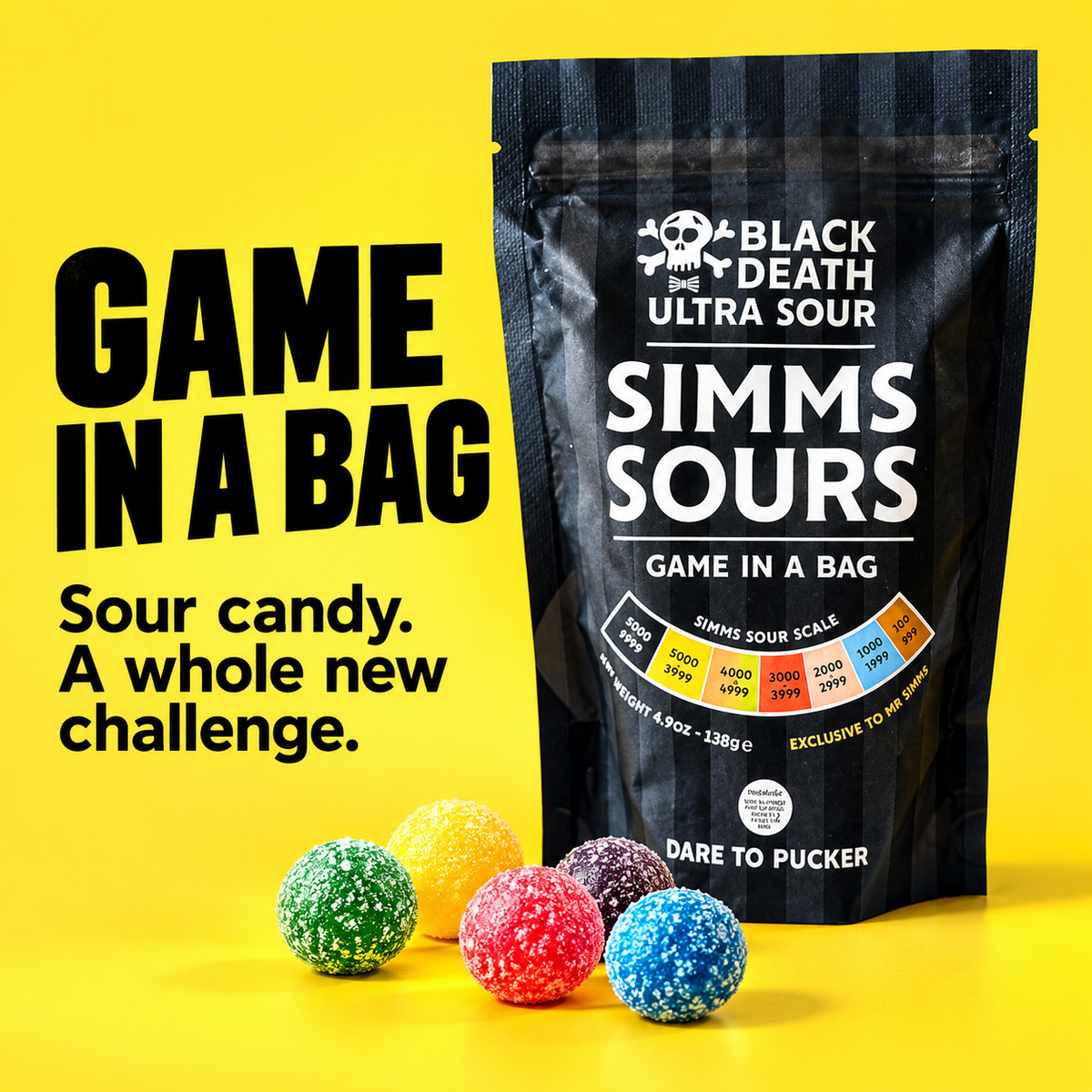 Mr. Simms Sweet Shoppe: Simms Sour Scale Game in a Bag Imported From England