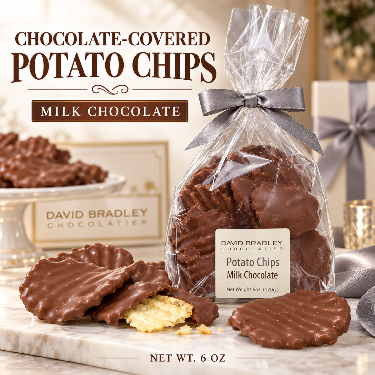 Milk Chocolate covered Potato Chips