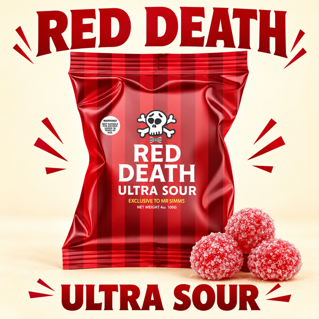 Mr. Simms Sweet Red Death Ultra Sour (100g) Imported From England
