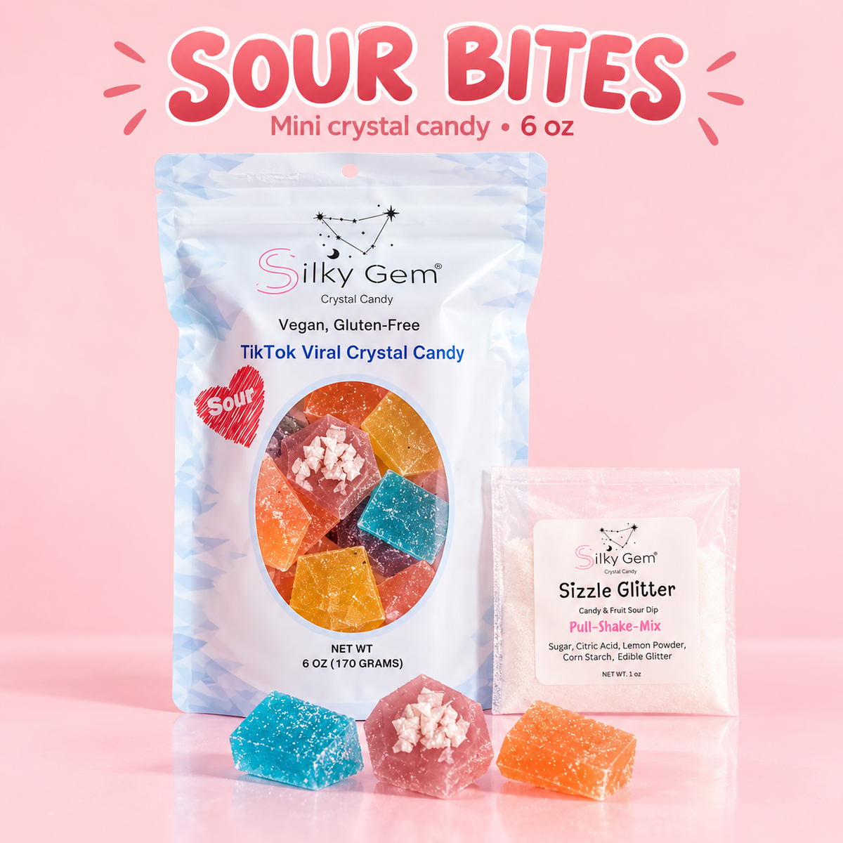 Silky Gem Crystal Candy Sour Bites