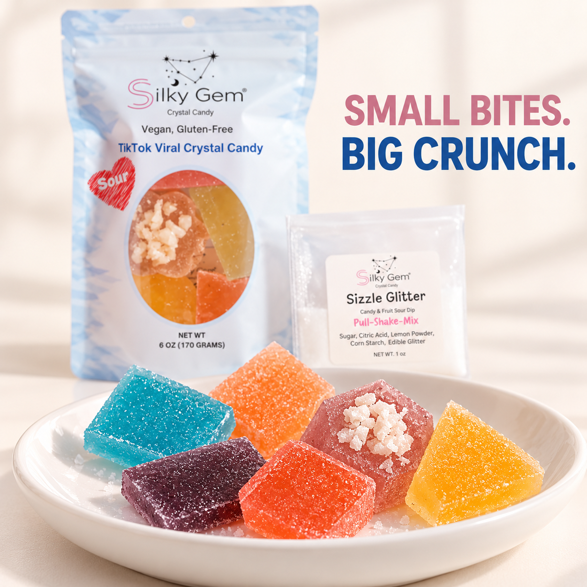 Silky Gem Crystal Candy Sour Bites