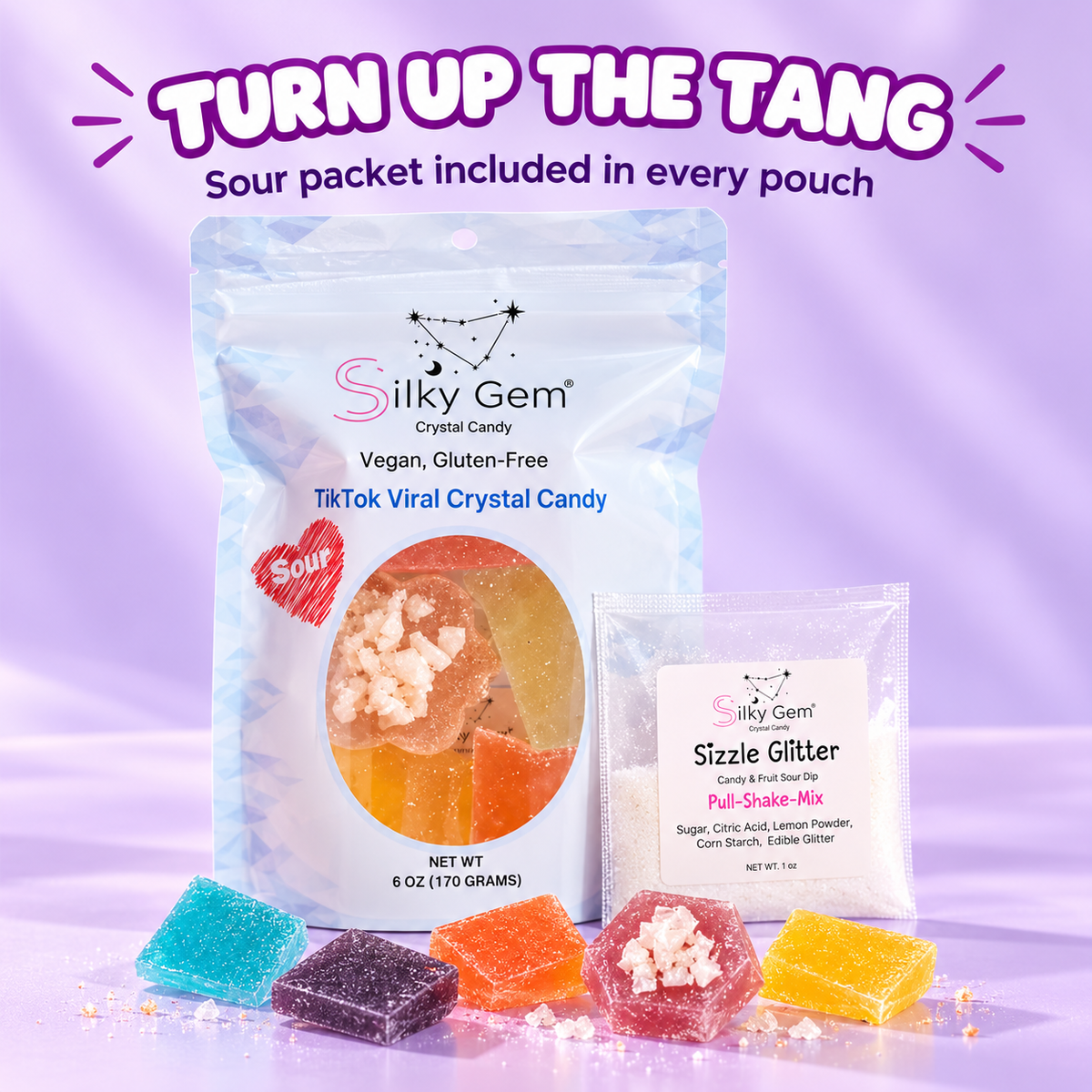 Silky Gem Crystal Candy Sour Bites