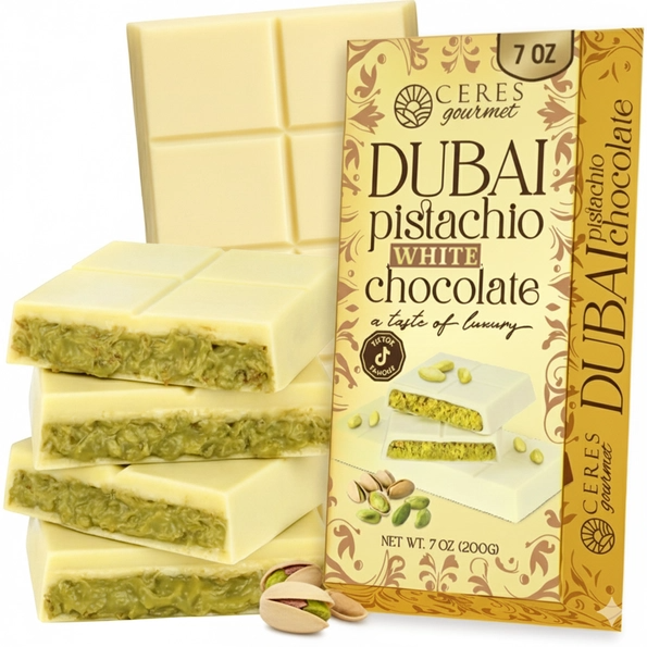Viral White Chocolate Dubai Bar Large 7oz
